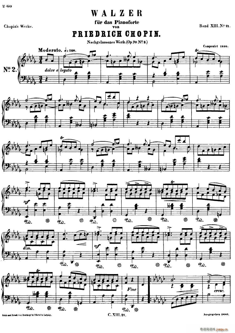 降D大调圆舞曲Op 70-31