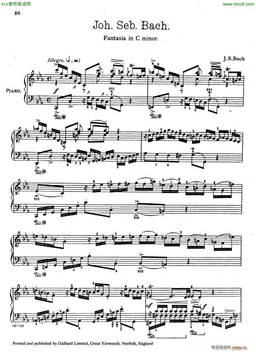 Bach JS BWV 906 Fantasia in C minor pf2
