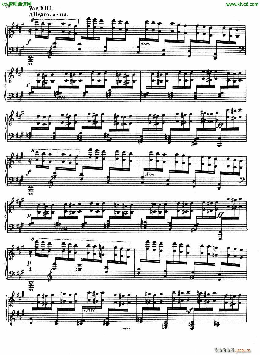 Glazunov Theme et Variations Op 7216