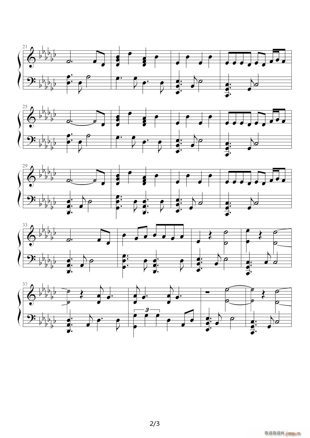 I knew you were trouble（钢琴版） 降G调2