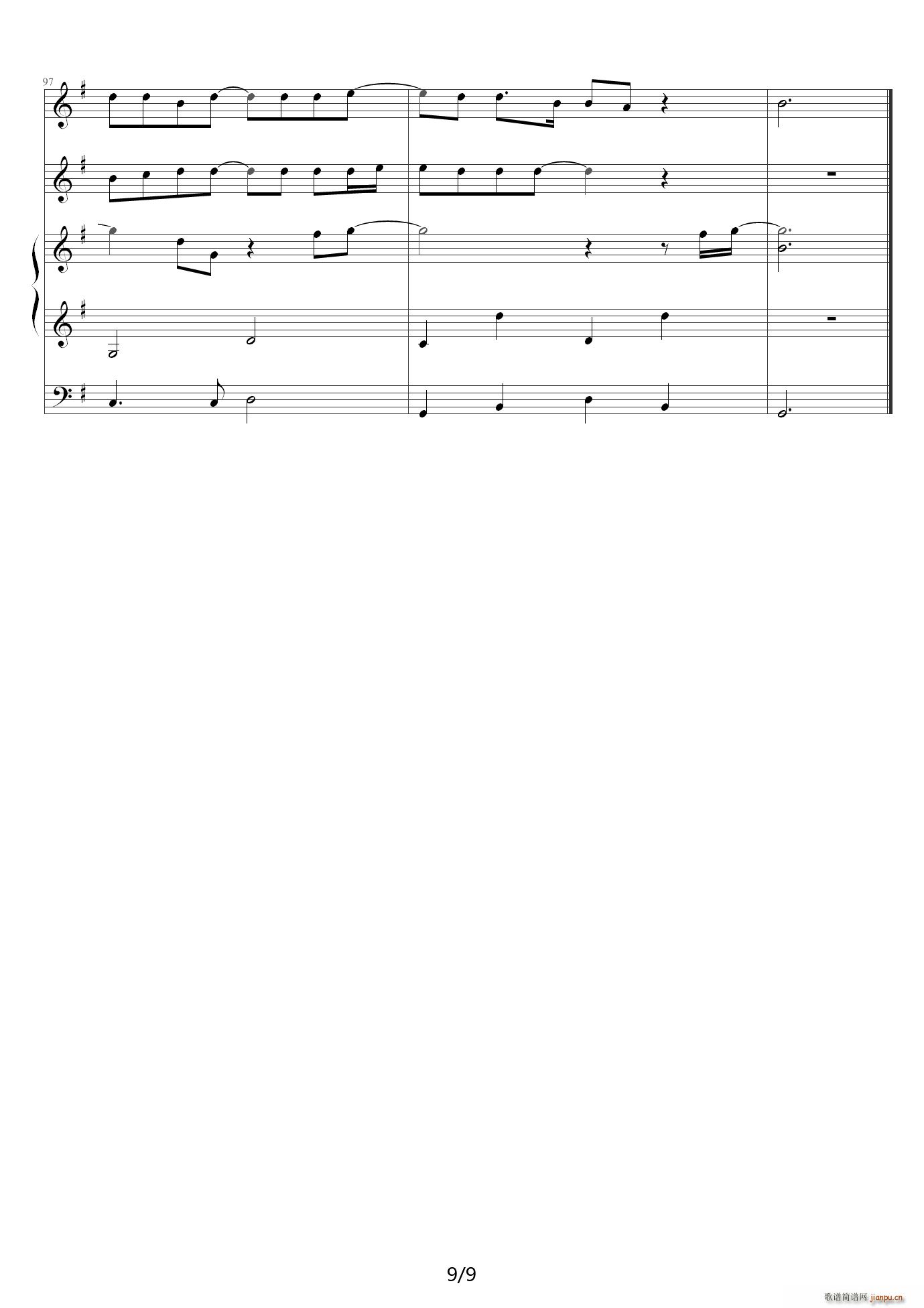 When you say nothing at all （三手联弹） G调9