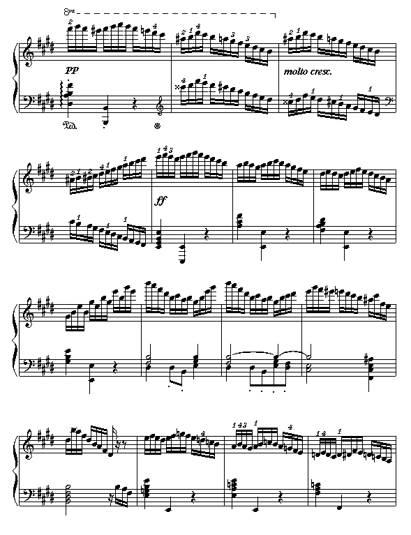 E大调练习曲6