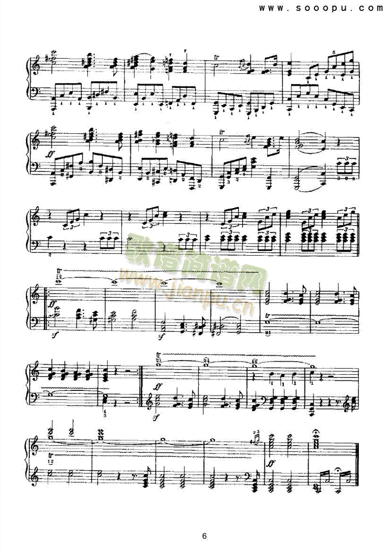 结婚进行曲 键盘类 钢琴6