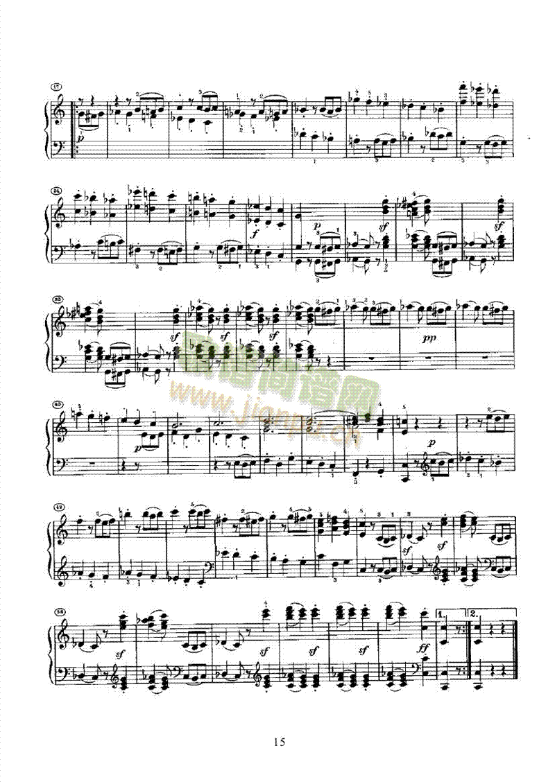 奏鸣曲(Opus2 Nr.3) 键盘类 钢琴15