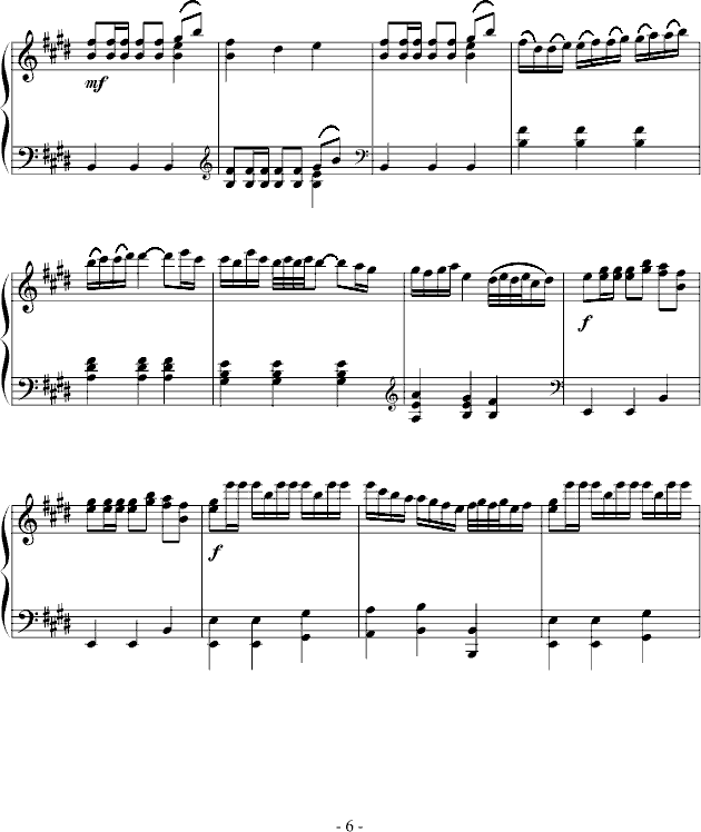 E大调奏鸣曲6