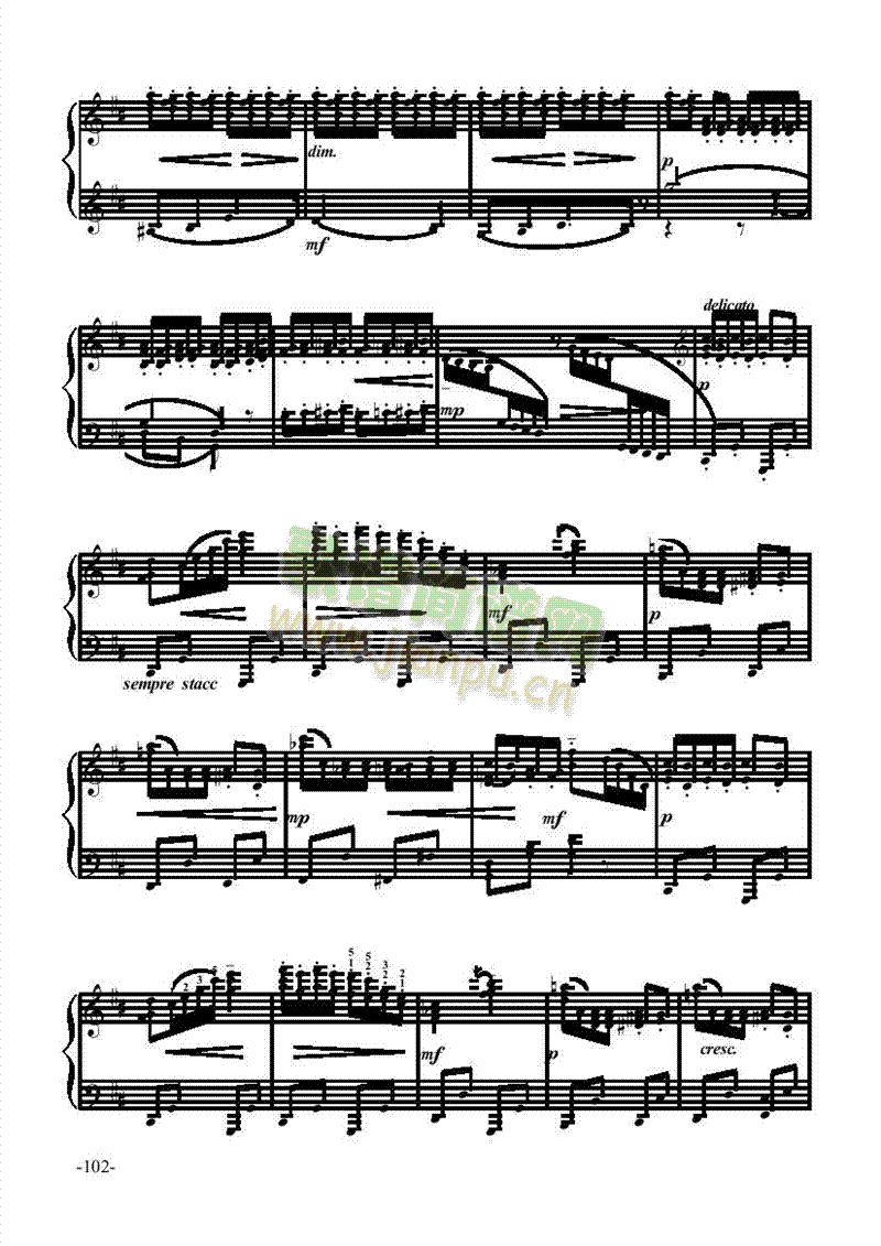 芦笛舞曲―玩具牧童们吹的牧笛―舞剧《胡桃夹子》 键盘类 钢琴6