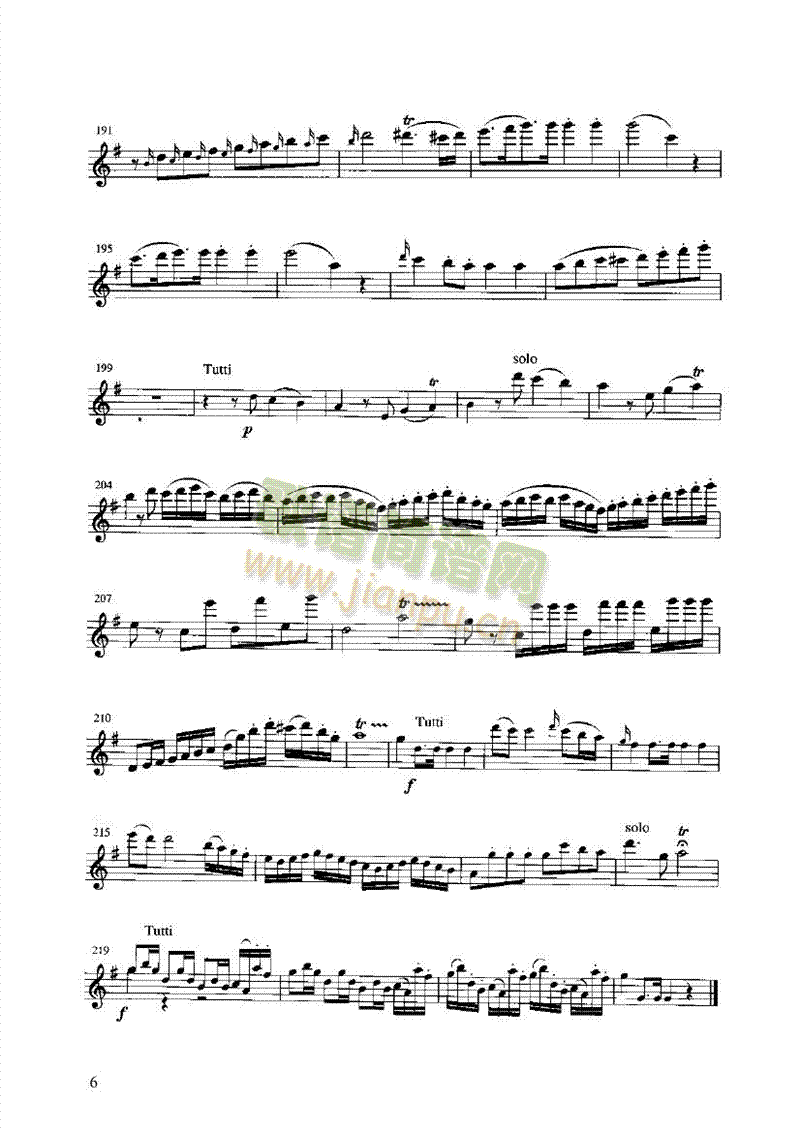 G大调协奏曲第一乐章 管乐类 长笛6