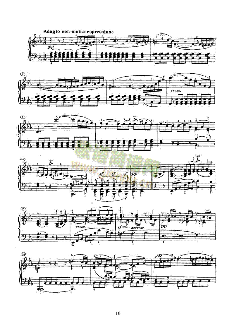 奏鸣曲(Opus22) 键盘类 钢琴10