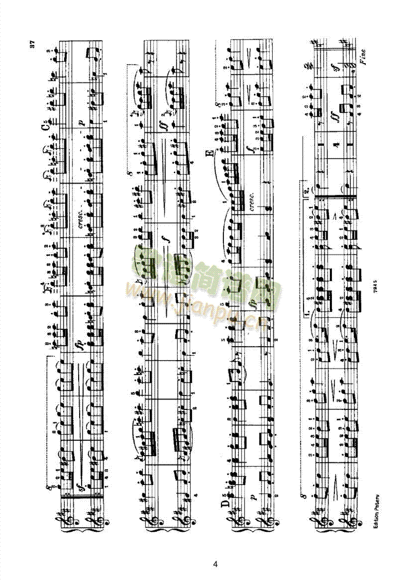 进行曲（四手联弹） 键盘类 钢琴4