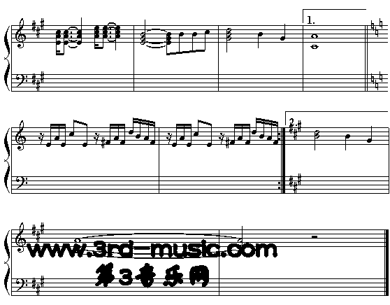 Love Is Bule 蓝色的爱[钢琴曲谱]3