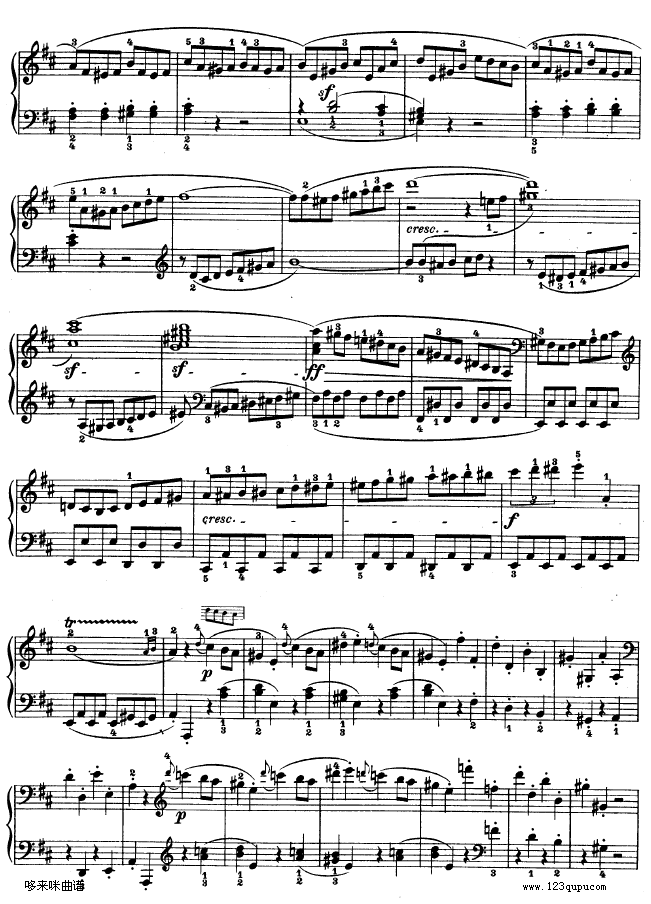 D大调第七钢琴奏鸣曲 - Op. 10 No--3-贝多芬2