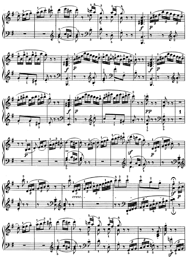 G大调第十钢琴奏鸣曲　Op. 14 No--212