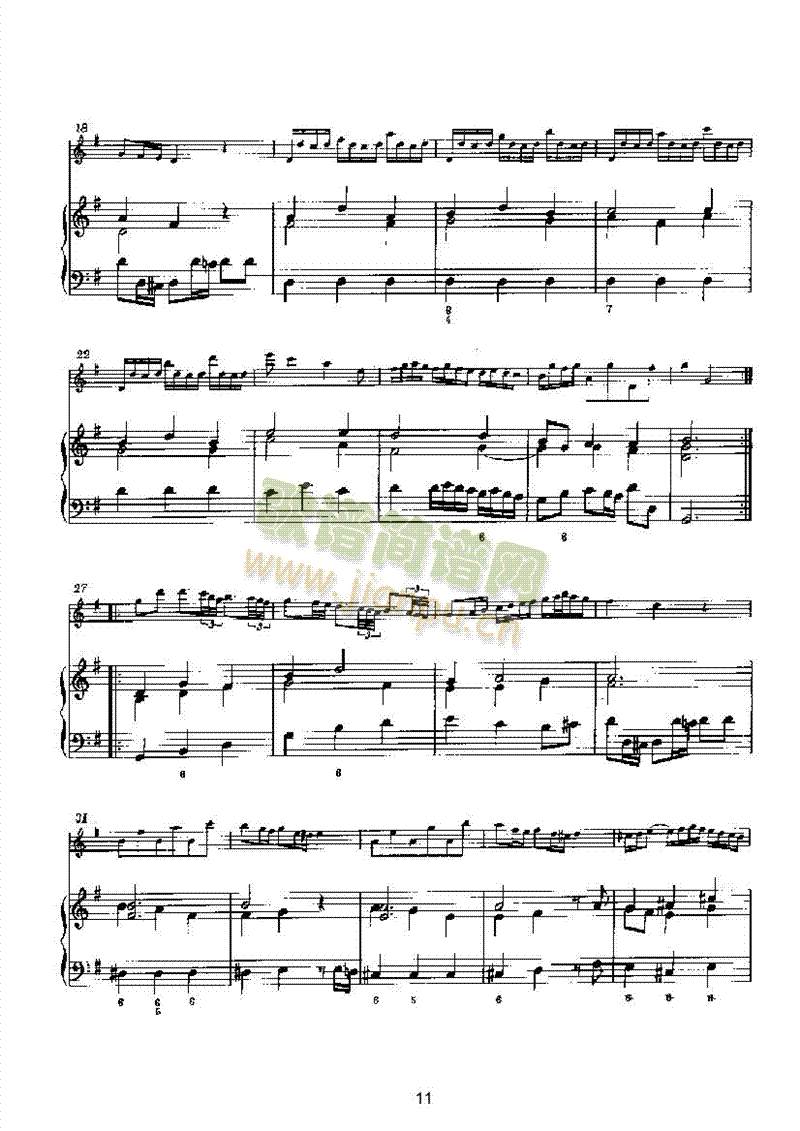 D大调第五奏鸣曲（钢伴） 管乐类 长笛11