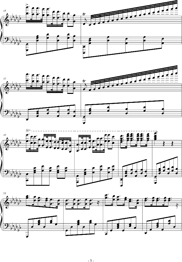 降G大调华丽波兰舞曲5