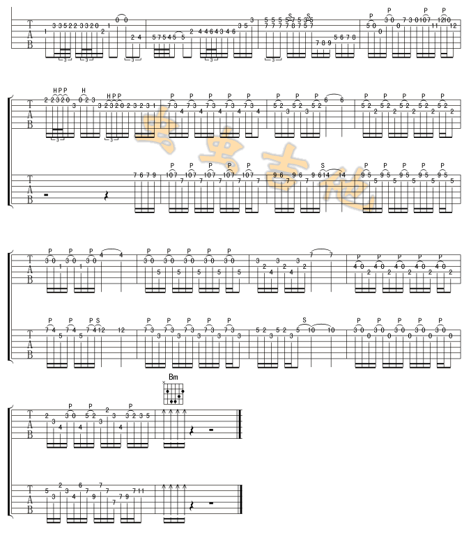 Hotel California 加州旅馆吉他谱( 六线谱)9