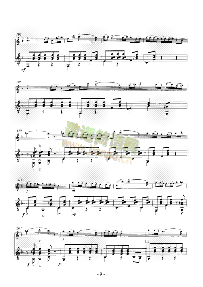波拉卡舞曲（吉他伴奏） 管乐类 长笛9