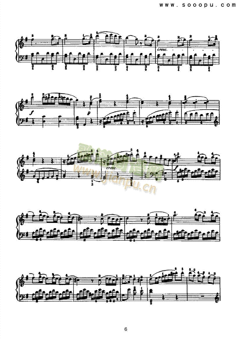 G大调奏鸣曲 键盘类 钢琴6