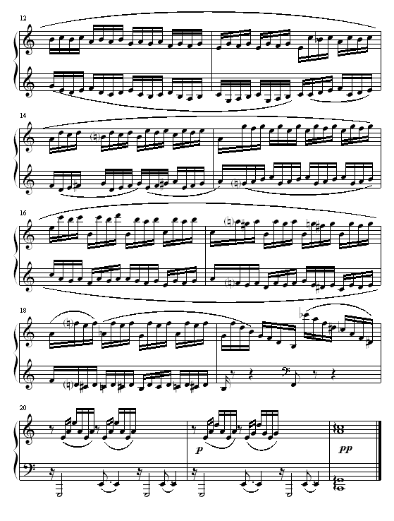 60首钢琴练习曲NO.12