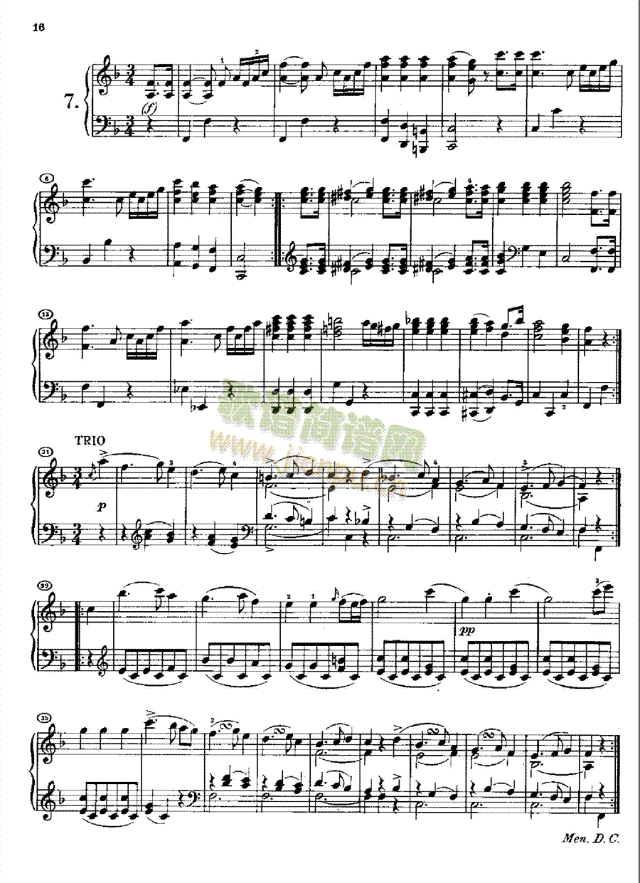 20首小步舞曲(1813年创作) 键盘类 钢琴7