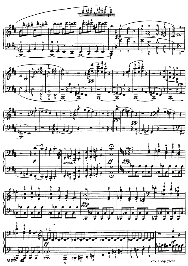 D大调第七钢琴奏鸣曲 - Op. 10 No--3-贝多芬4