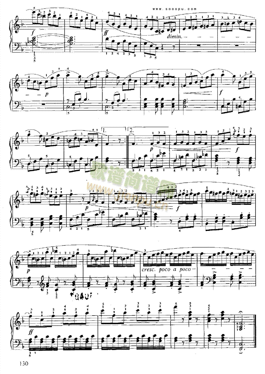 小奏鸣曲(Op.151 No.3) 键盘类 钢琴6