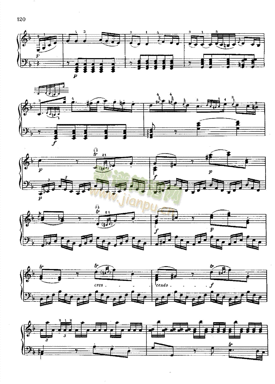 奏鸣曲Nr.810 键盘类 钢琴10