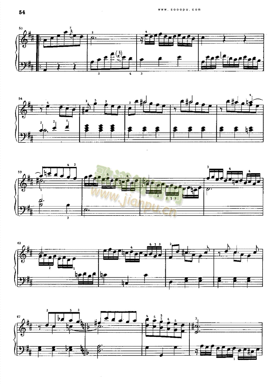 d小调奏鸣曲K294.L67 键盘类 钢琴3