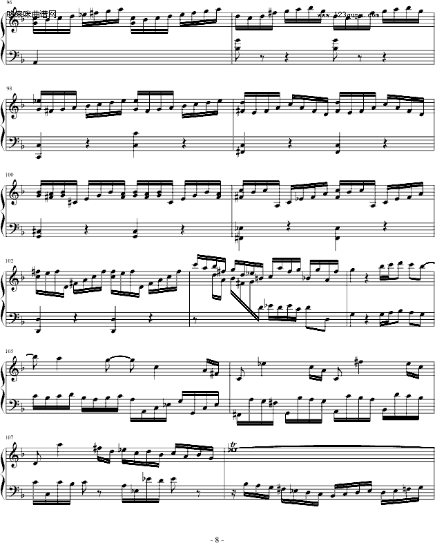 巴赫第一键盘（钢琴）乐协奏曲（第一乐章）-巴赫8
