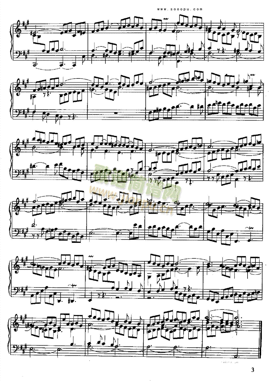 六首英国组曲 键盘类 钢琴2