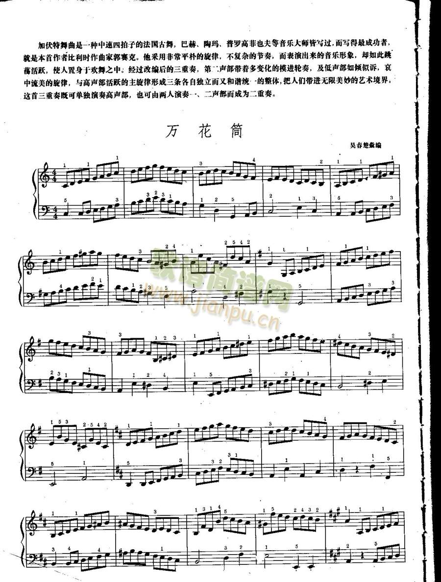 万花筒（中级班电子琴乐谱）1