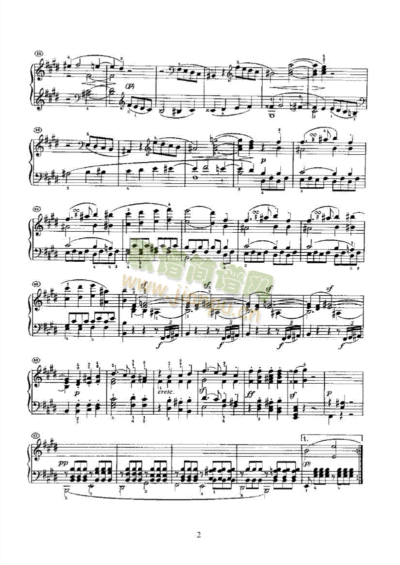 奏鸣曲(Opus14 Nr.1) 键盘类 钢琴2
