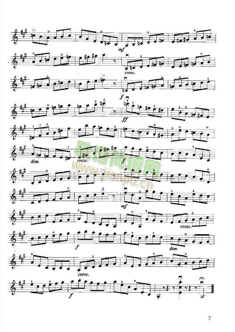 开塞小提琴练习曲36首 弦乐类 小提琴7