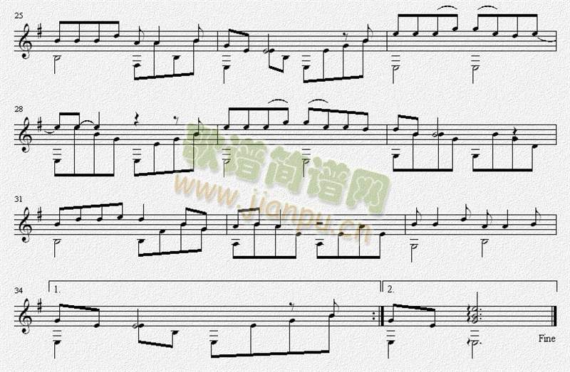做你的爱人 吉他独奏谱（五线谱）3