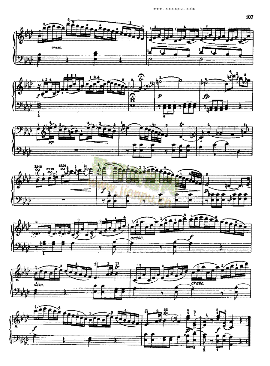 奏鸣曲十一1786年出版 键盘类 钢琴6