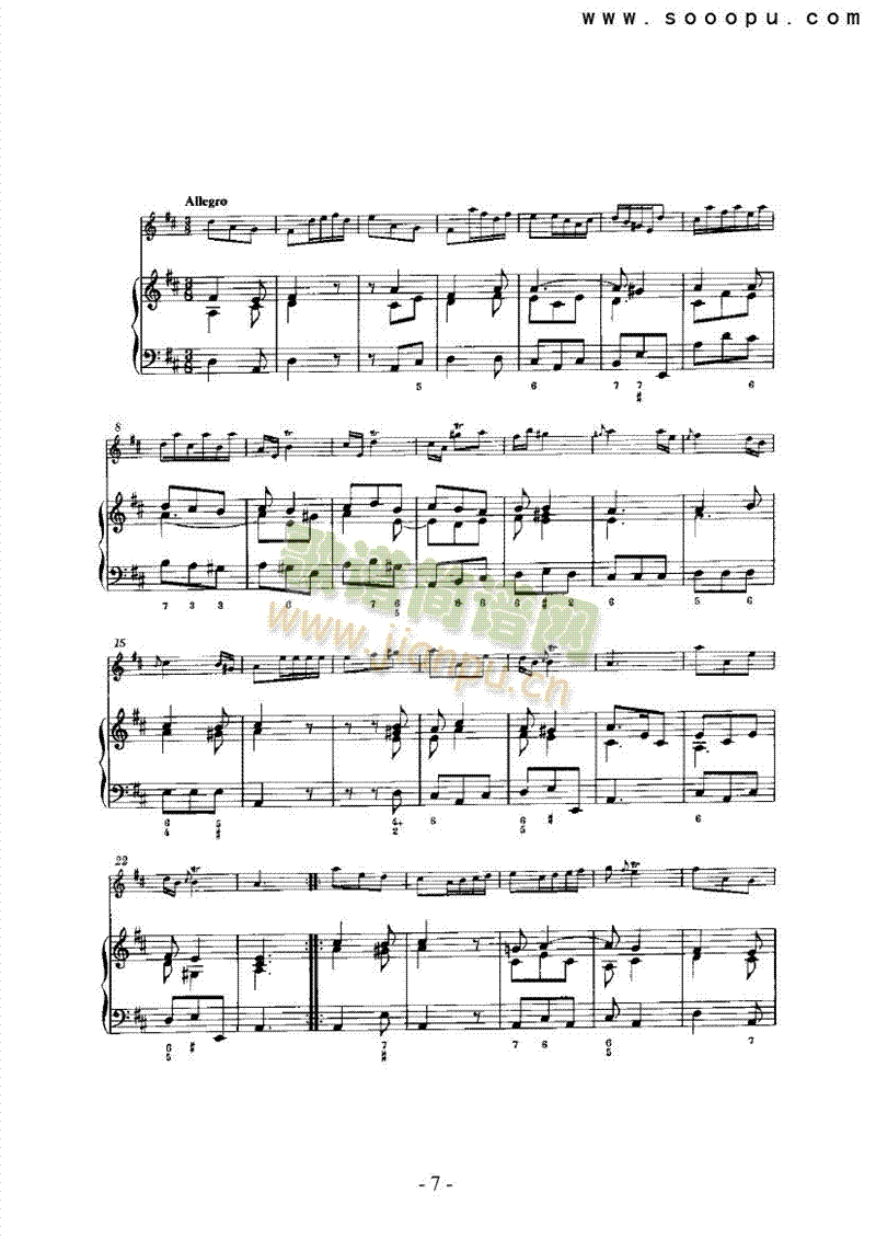 六首奏鸣曲（总谱） 管乐类 长笛7