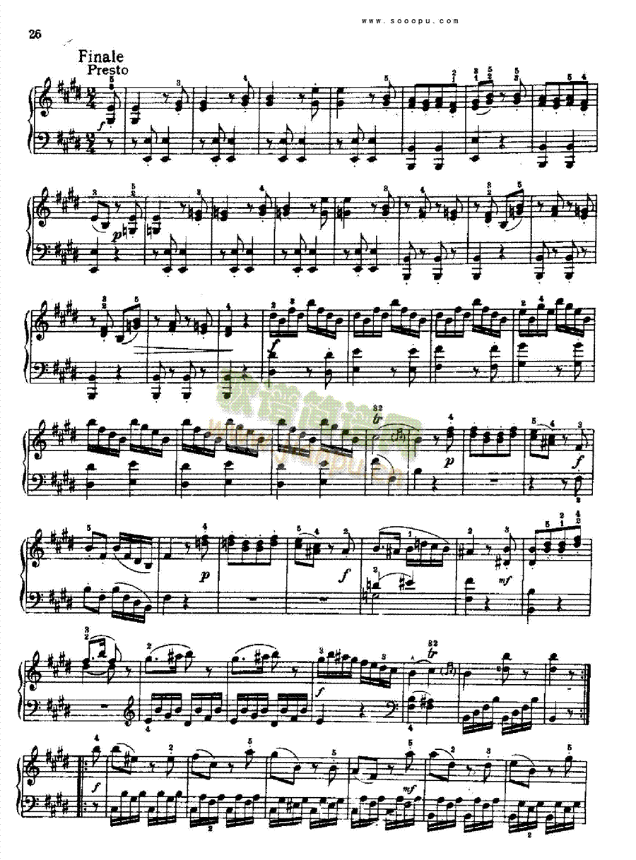 奏鸣曲三1767年出版 键盘类 钢琴5