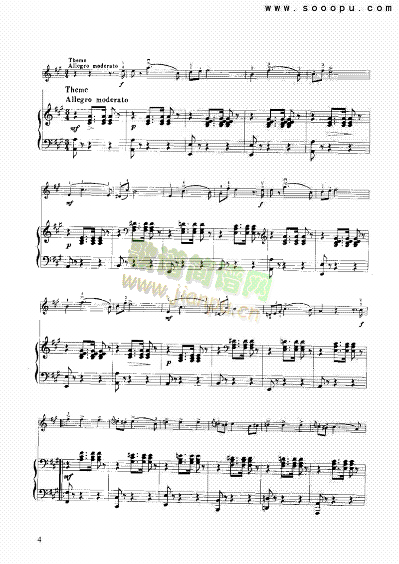 主题与变奏随想曲第3首 弦乐类 小提琴4