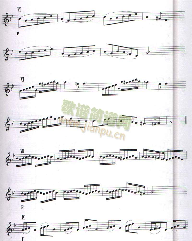 长笛乐谱＜绿袖子变奏曲＞greensleeve3