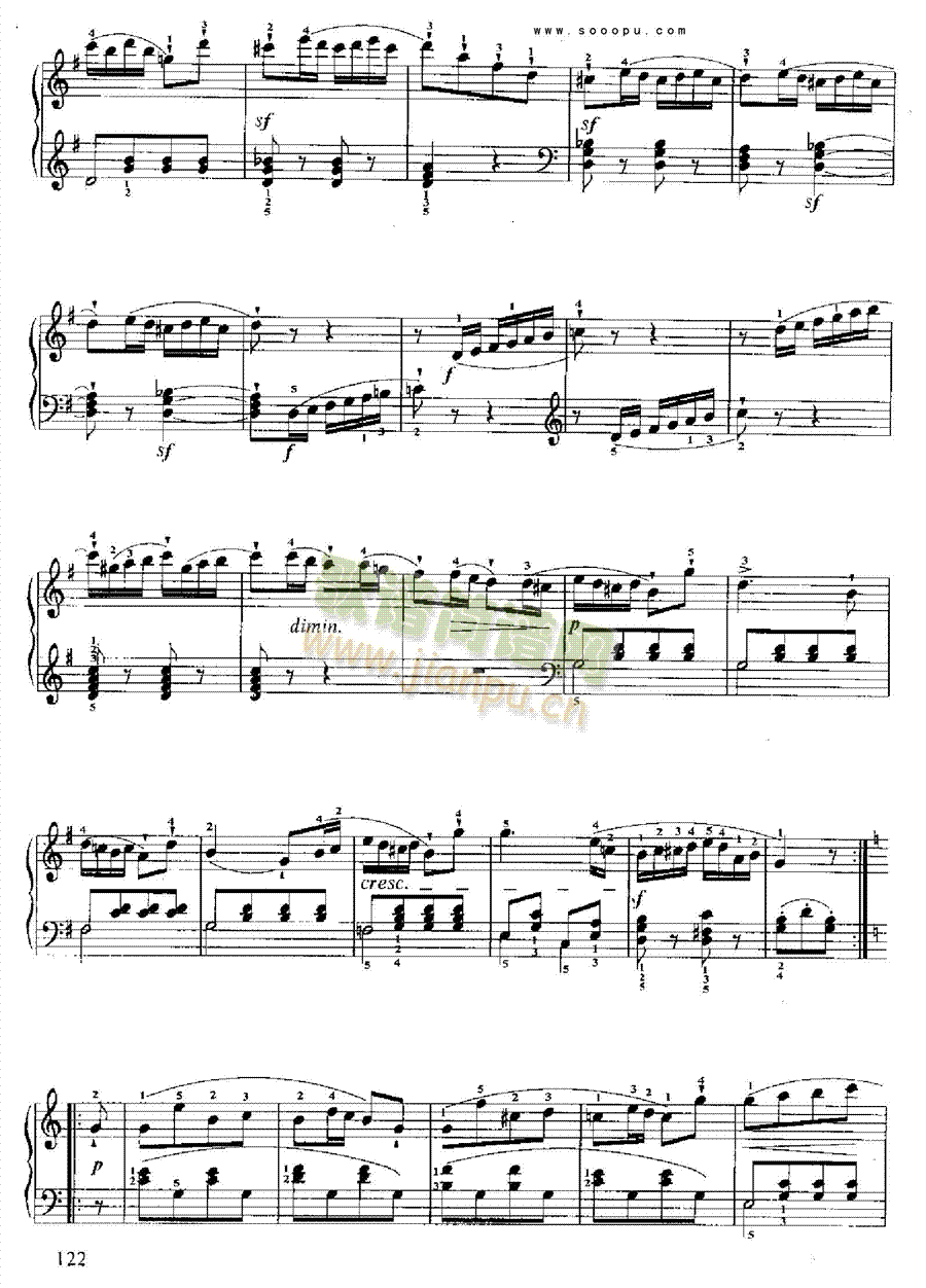 小奏鸣曲(Op.151 No.1) 键盘类 钢琴4