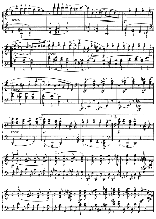 G大调第十钢琴奏鸣曲　Op. 14 No--29