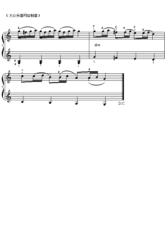 莫扎特钢琴小曲:风笛舞曲2