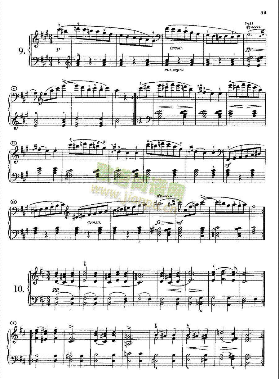 12首圆舞曲Opus18.D145 键盘类 钢琴6