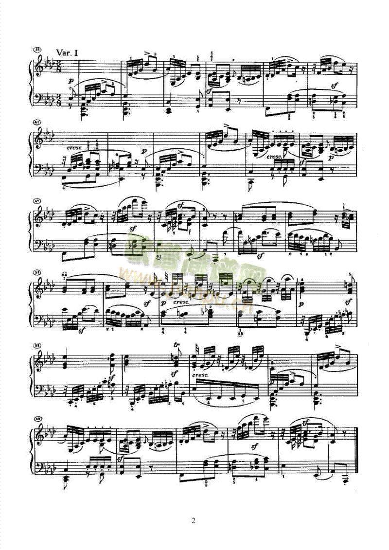 奏鸣曲(Opus26) 键盘类 钢琴2