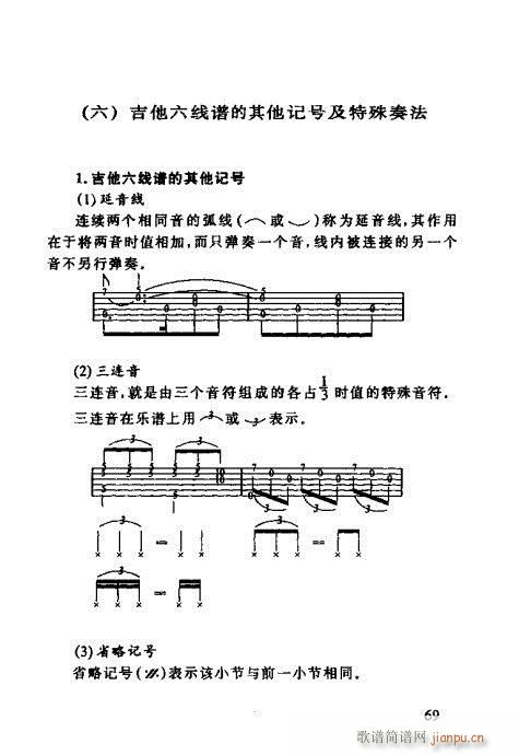 怎样识吉他六线谱60-809