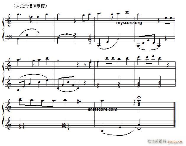 动画片《天空之城》主题曲(儿童钢琴小曲)3
