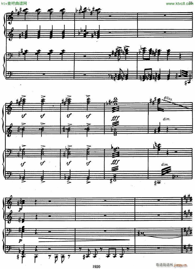 Honegger Symphony No 3 Liturgicheskaya 2 pianos 二13