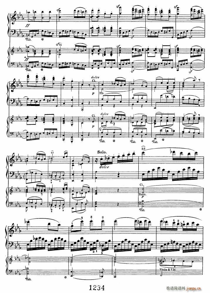 Beethoven op 37 Piano Concerto no 3 2pno red 二1