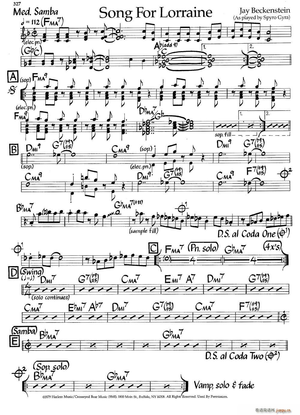 Song For Lorraine（爵士钢琴曲）1