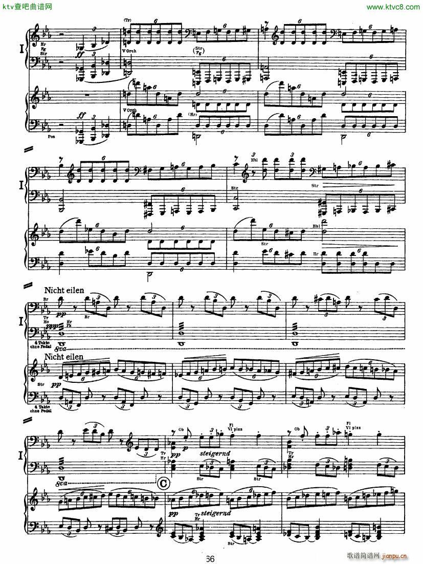 Bruckner Symphony No 4 4 hands arr 二15