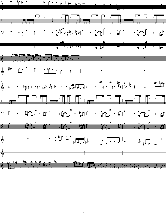 口袋妖怪 宝石篇 精灵中心-钢琴谱(钢琴曲)-游戏3
